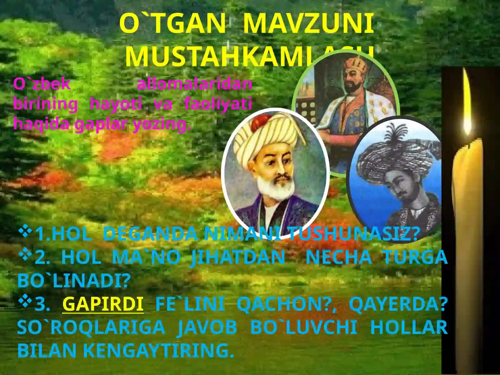 “TO`LDIRUVCHI HAQIDA MA`LUMOT” 3