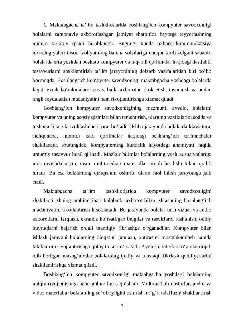 MTT da boshlang‘ich kompyuter savodxonligi haqida tushuncha 3