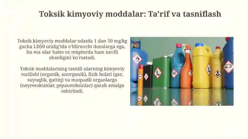Zaharli kimyoviy moddalar 3