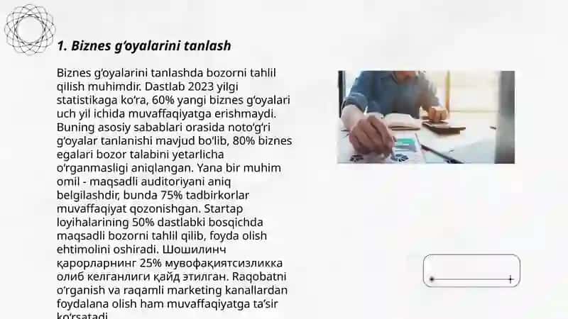 Tadbirkorlik faoliyatini rejalashtirish 3