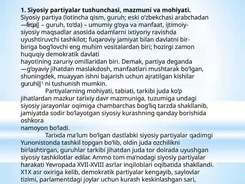 Jamiyatning demokratlashuvida siyosiy partiyalar, nodavlat va jamoat tashkilotlarining roli 3