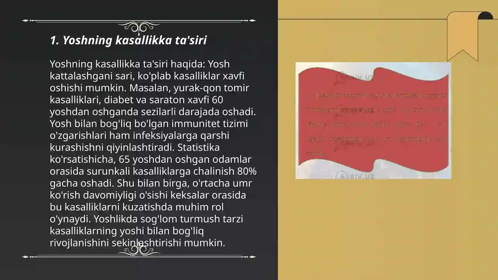 Yoshning kasallikka ta'siri 3