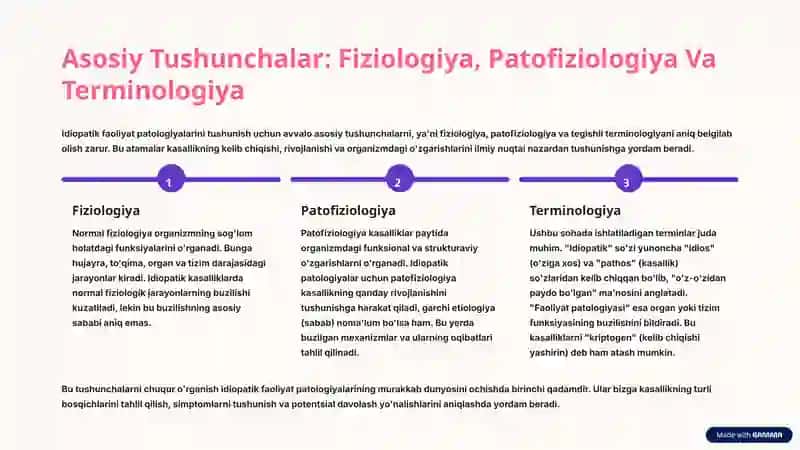 Idiopatik Faoliyat Patologiyalari: Keng Qamrovli Tahlil 3