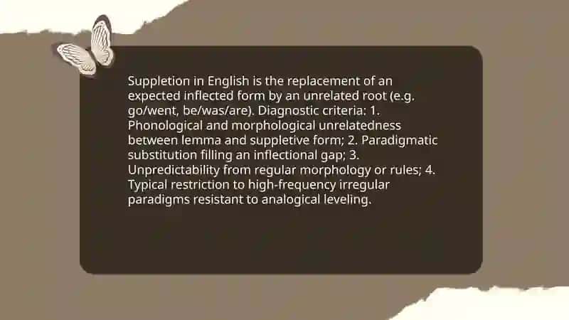 Suppletion in English 3