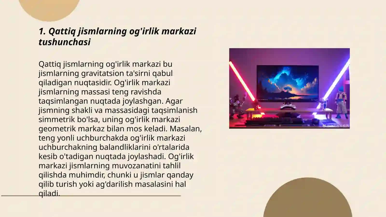 Qattiq jismlarning og'irlik markazi,qattiq jismlarning og'irlik markazini hisoblashga doir masalalar 3