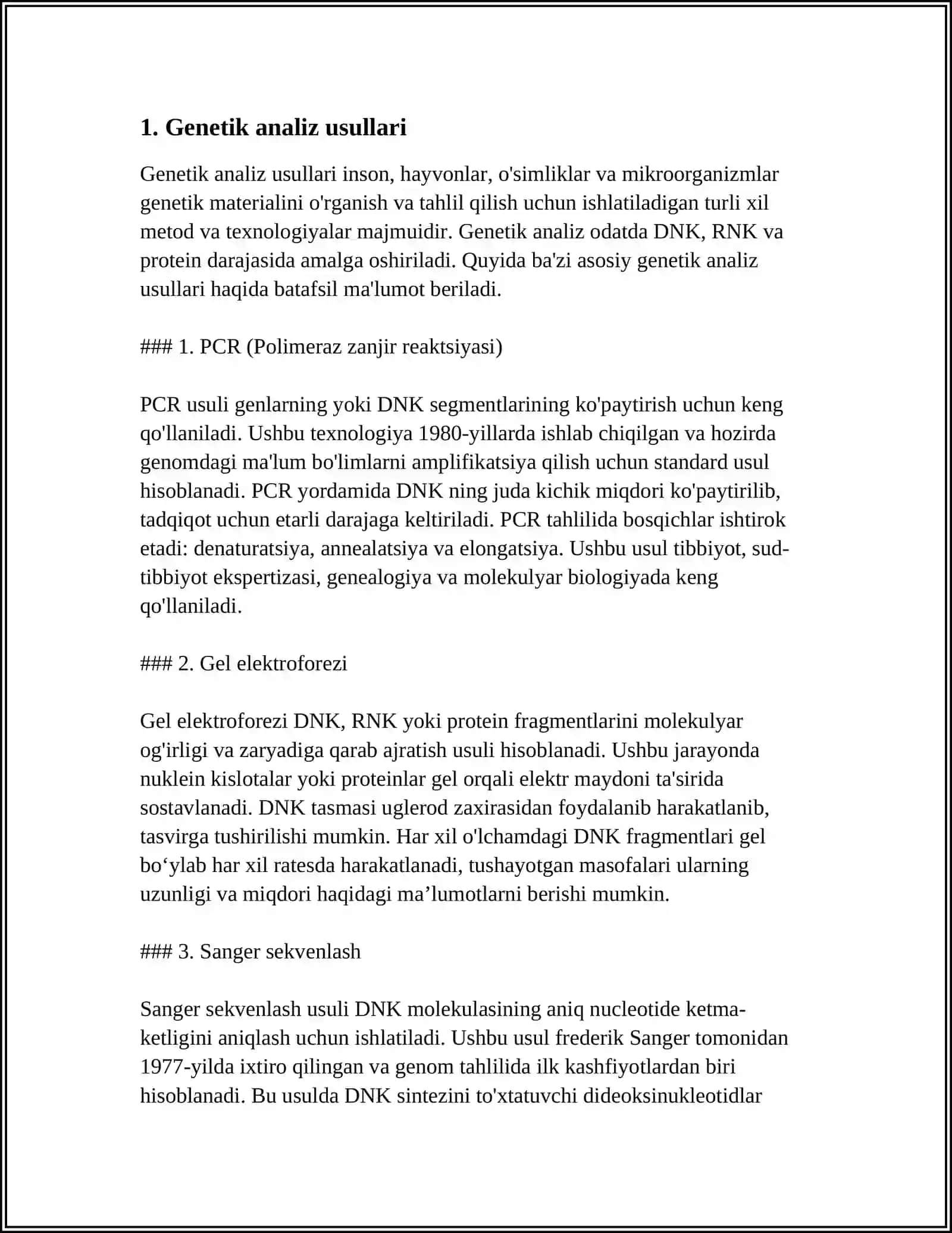 ODAM GENETIKASINI O'RGANISH USULLARI 3