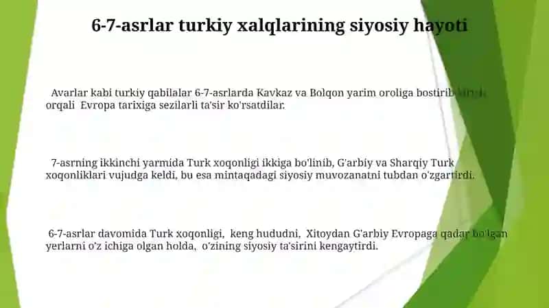VI - VII ASRLARDA TURON XALQLARI MADANIY HAYOTI 3