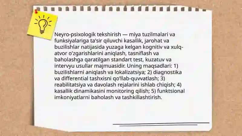 Neyro-psixologik tekshirish usuli 3