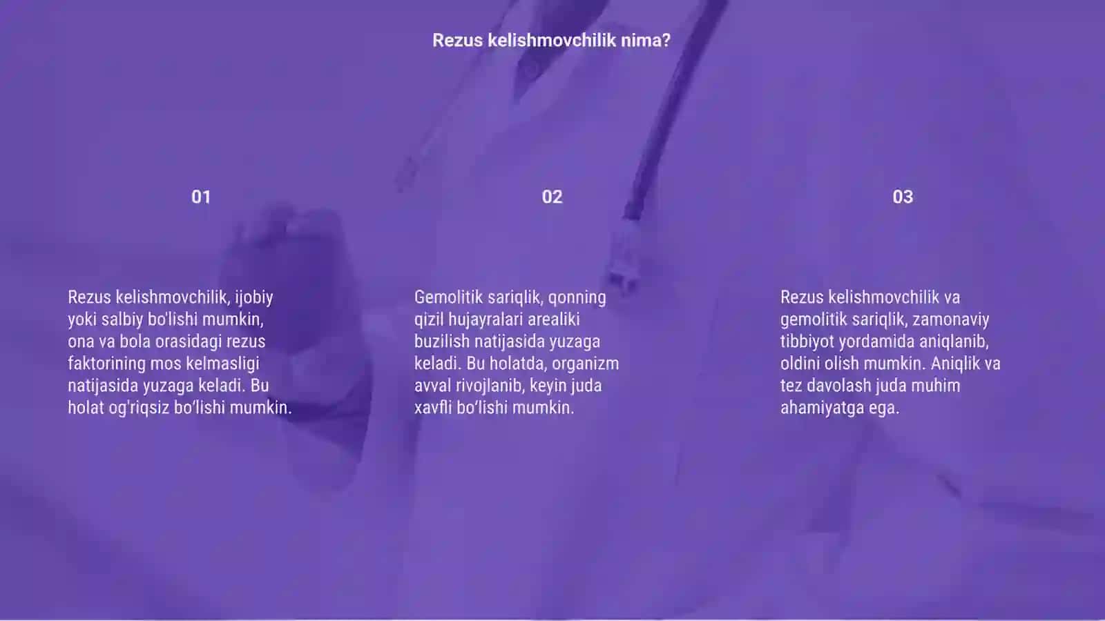 Rezus kelishmovchilik va gemolitik sariqlik 3