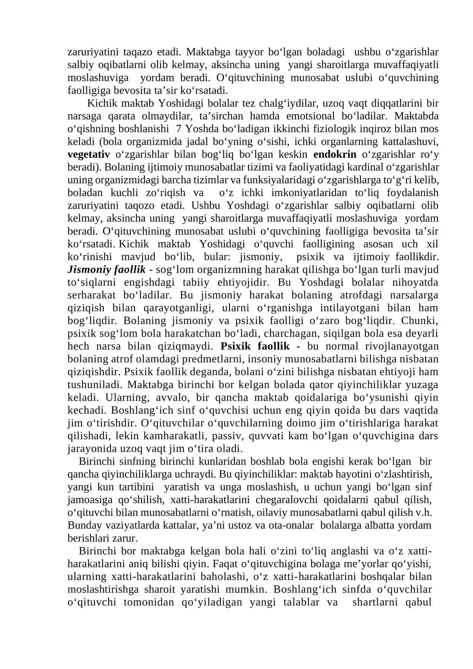 KICHIK MAKTAB YOSHI DAVRIDA PSIXIK RIVOJLANISH XUSUSIYATLAR 3