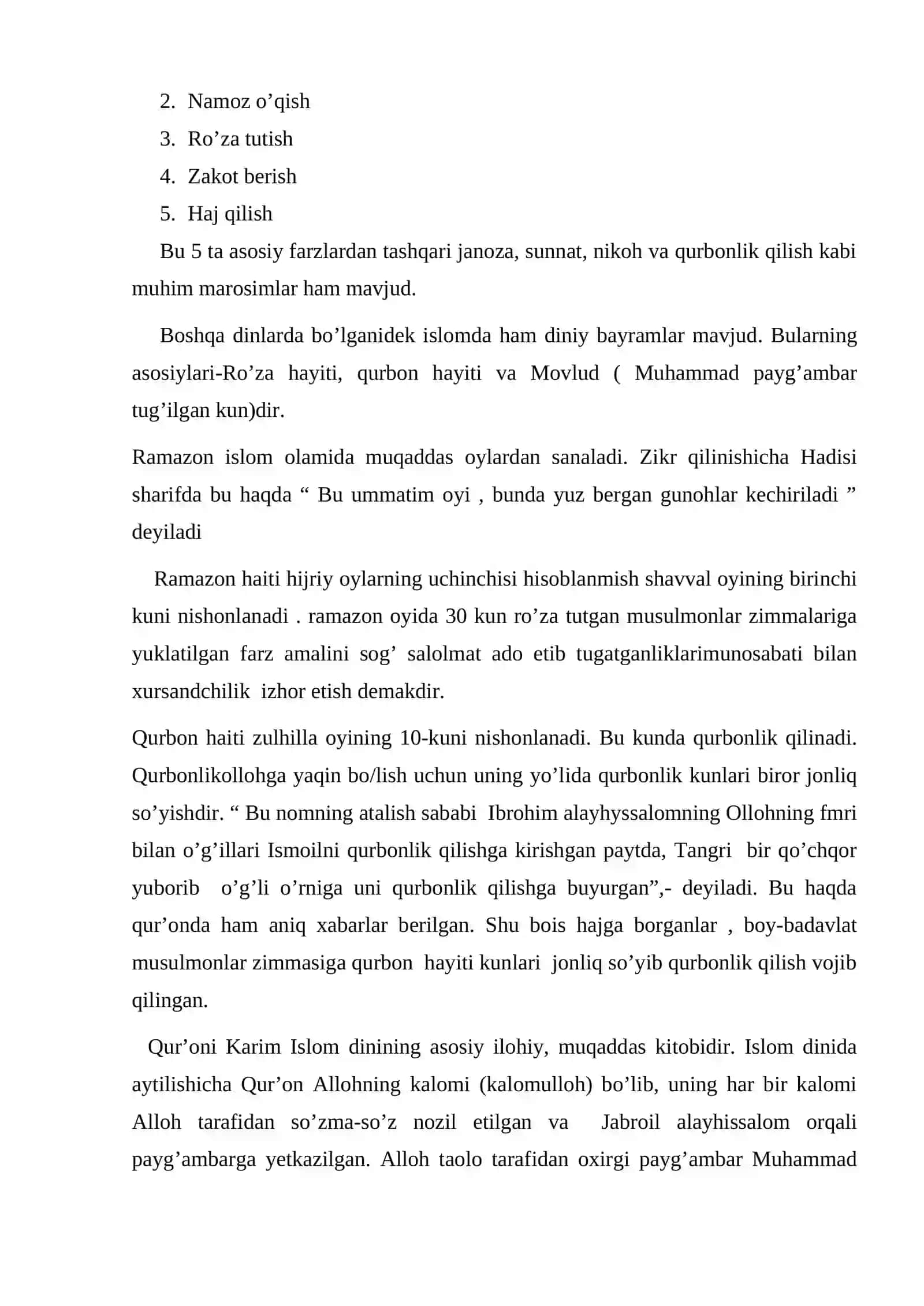 Islom dini manbalari, aqidaviy maktablari va ularning hozirgi davrdagi ahamiyati 3