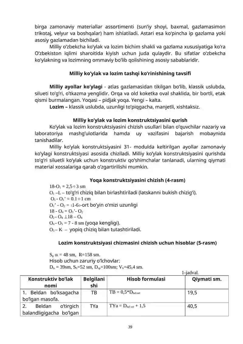 «Ayollar milliy ko’ylagi va lozimini loyihalash» 3