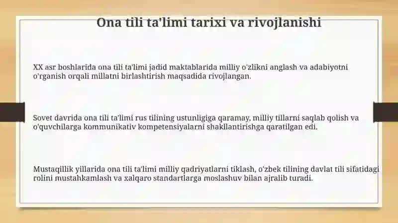 "Ona tilini oʻqitishga oid oʻquv dasturlari" 3