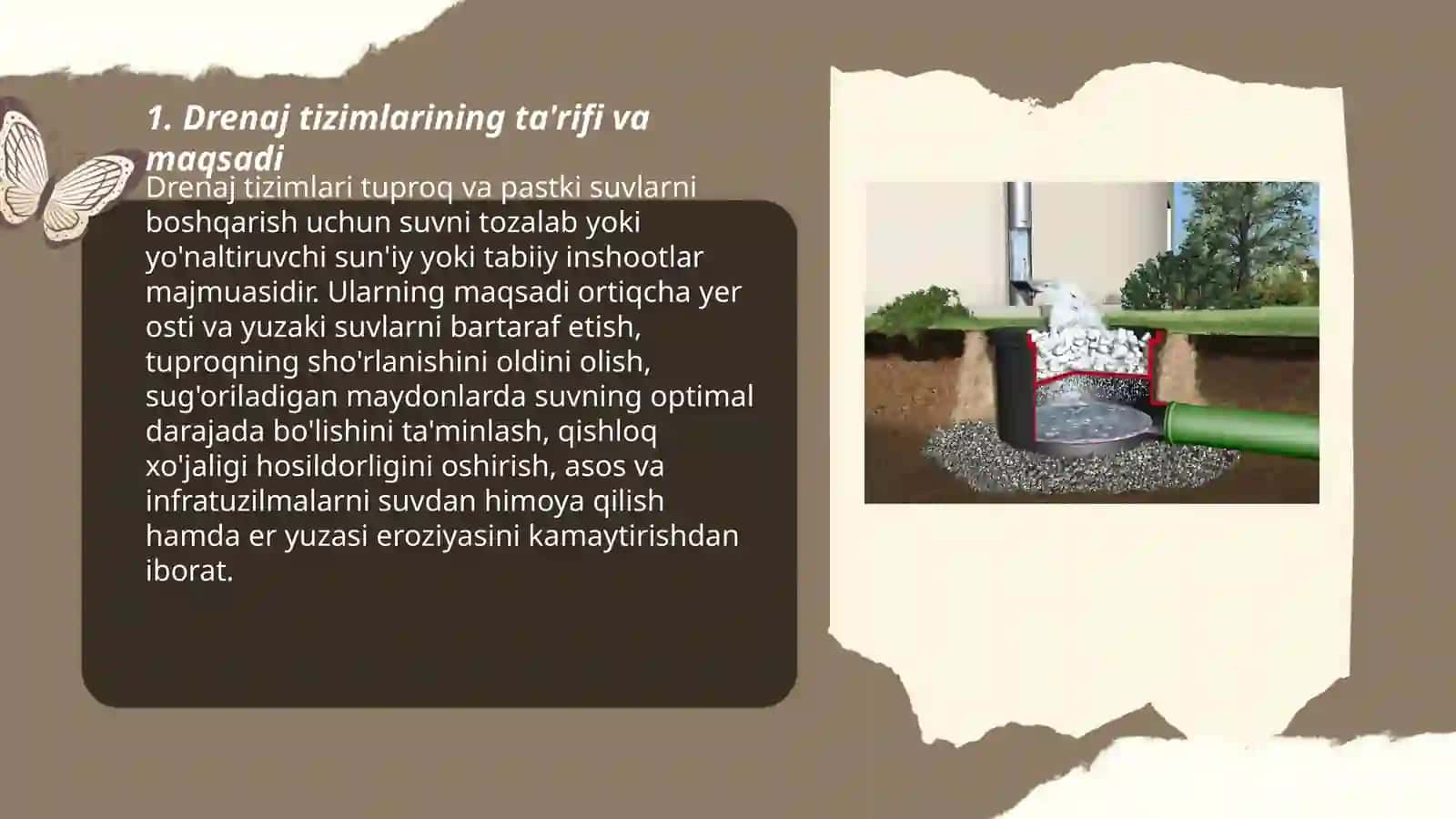 Drenaj tizimlari va ulardan foydalanish 3