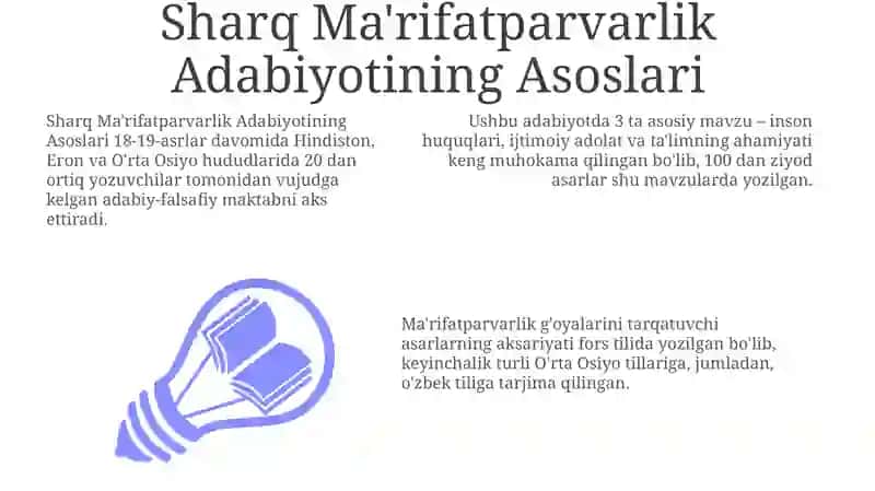Sharq Ma'rifatparvarlik Adabiyotining Asoslari 3