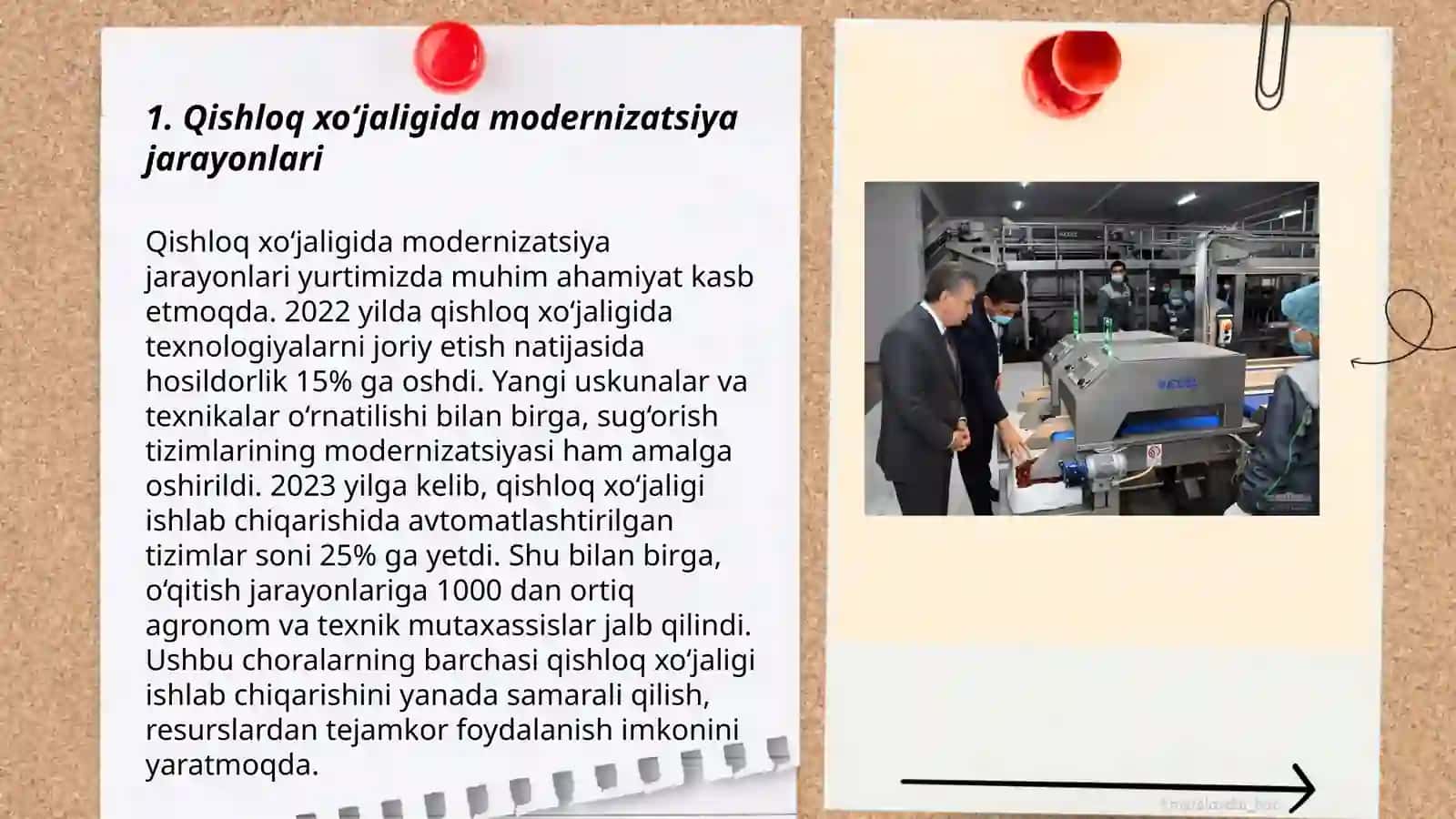 Mustaqillik yillarida qishloq xoʻjaligi va sanoat sohasidagi oʻzgarishlar 3