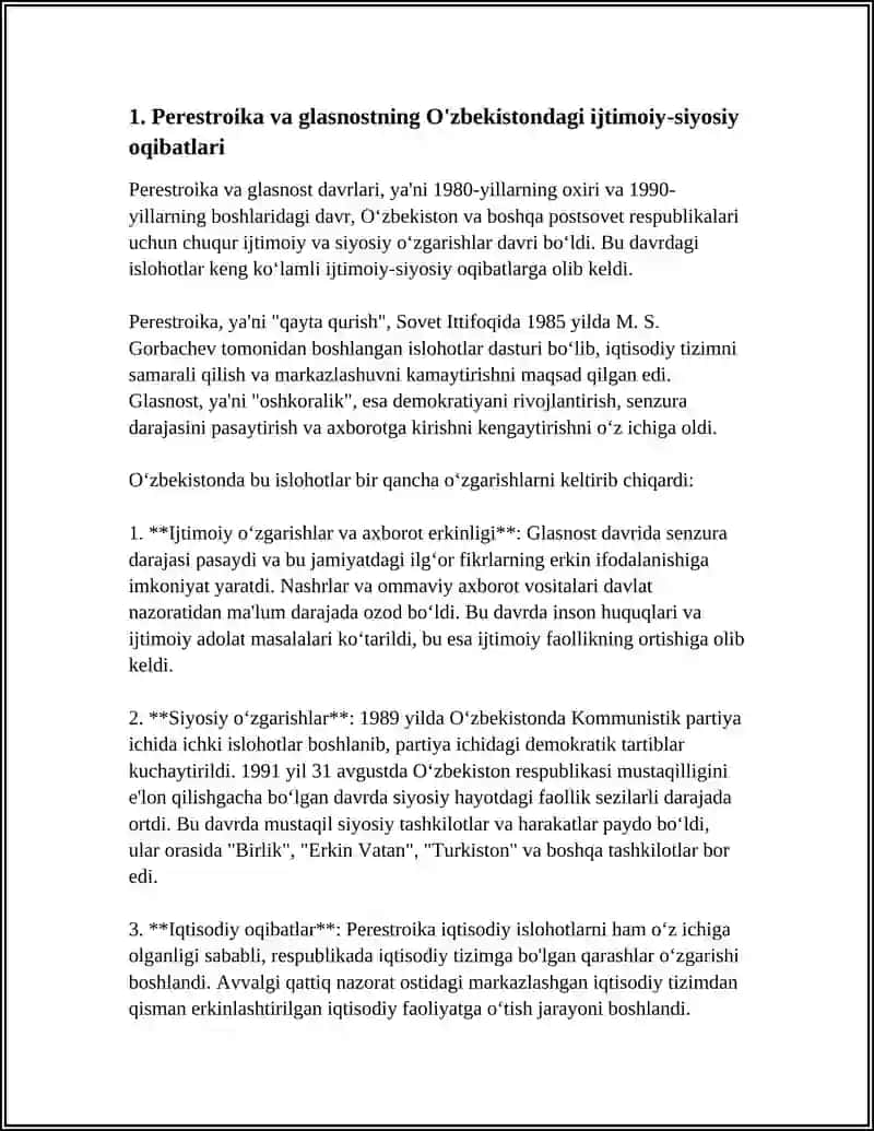 MUSTAQILLIK ARAFASIDA O'ZBEKISTONDAGI IJTIMOIY-SIYOSIY JARAYON 3