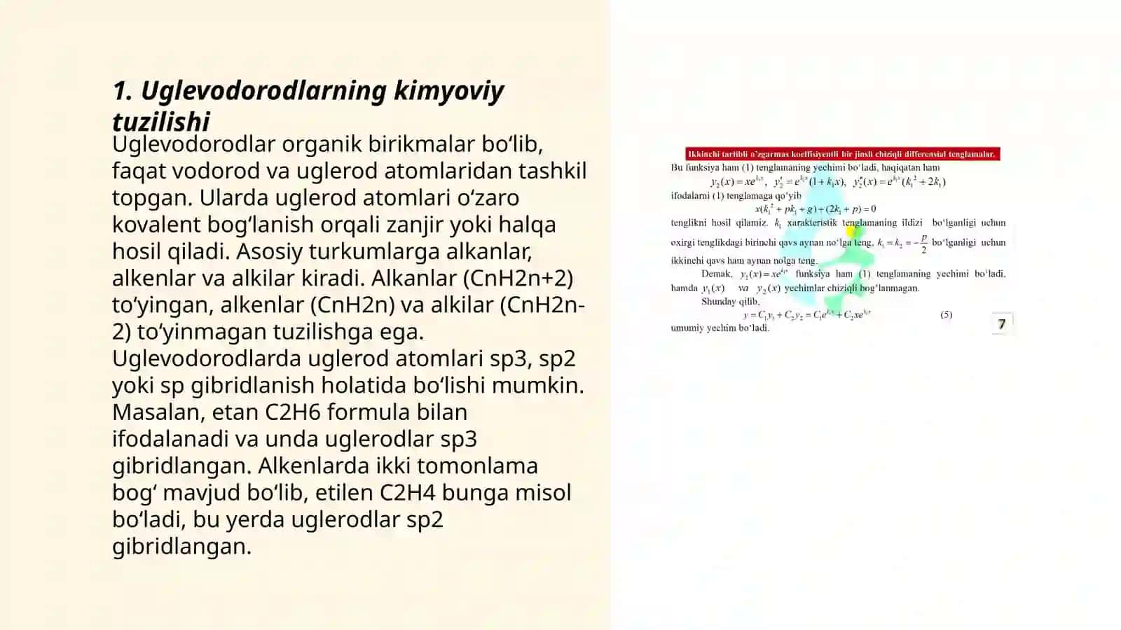 Uglevodorodlar va ularning oziq-ovqatdagi o‘rni 3