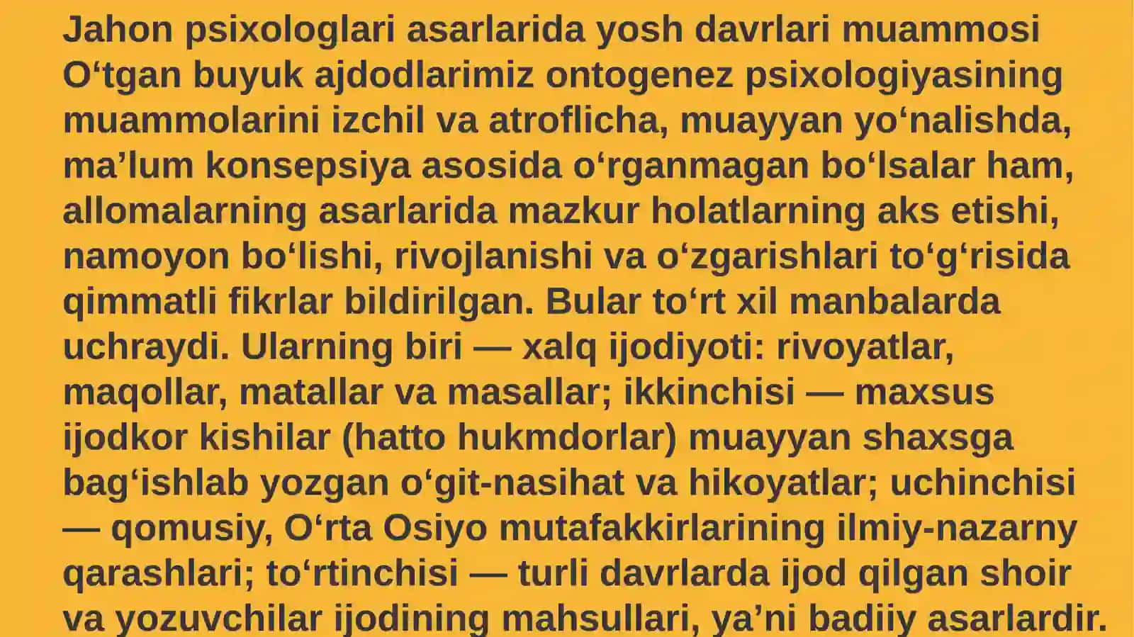 JAHONPSIXOLOGLARININGYOSHDAVRLARPSIXOLOGIYASIBÓYICHATADQIQOTMUAMMOLARI 3