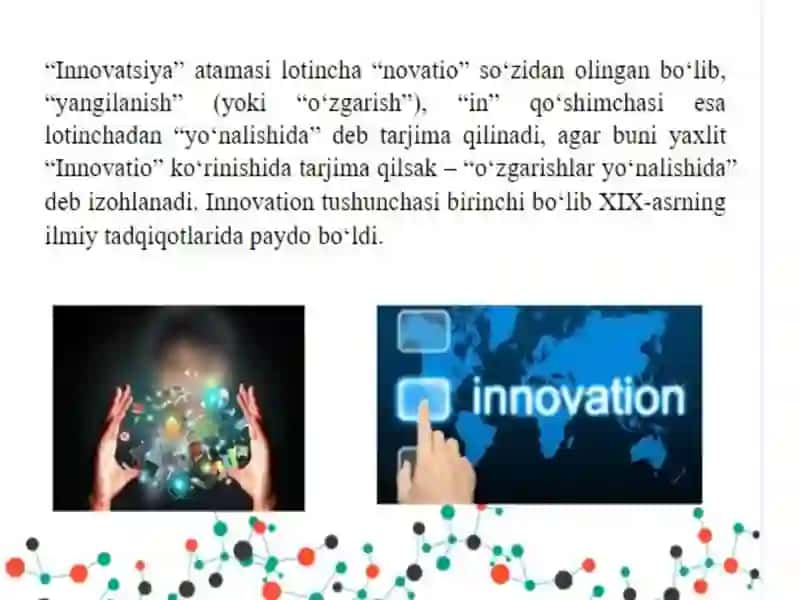 Innovatsion tushunchasi va ularga qaratilgan investitsiyalar 3