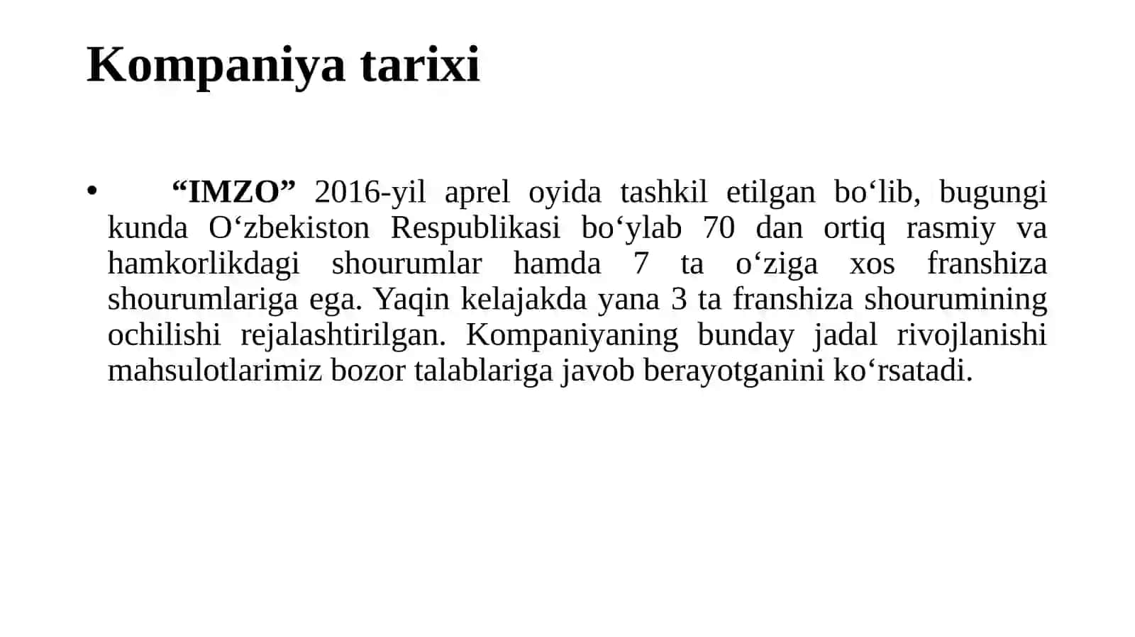 Kompaniya tarixi 3