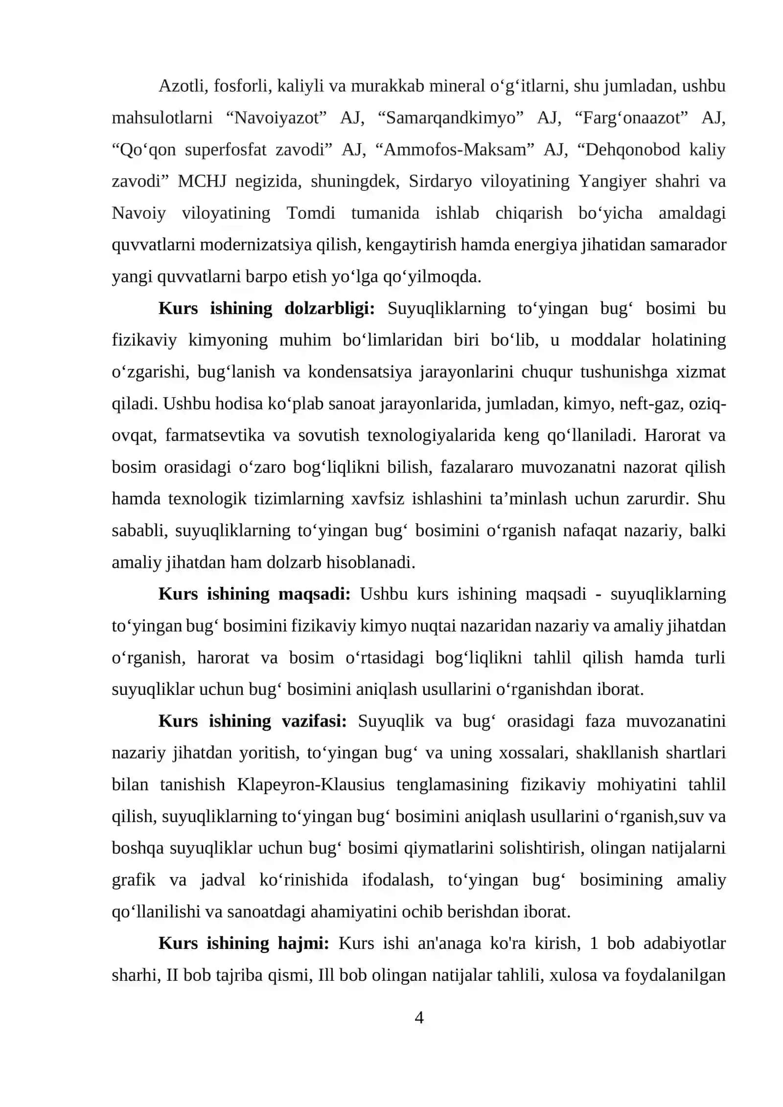 Suyuqliklarning toʻyingan bugʻ bosimi 3