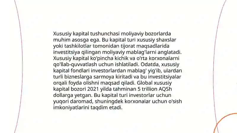 Xususiy kapital hisobi 3