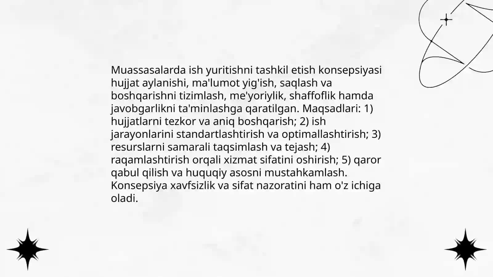 Muassasalarda ish yuritishni tashkil etish texnologiyalari 3