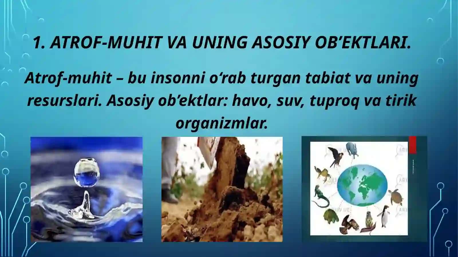 MUSTAQIL ISH MAVZUSI: Atrofmuhitob’ektlarvaregionalmanitoringi 3
