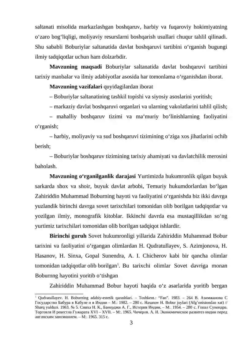Boburiylar saltanati boshqaruv shakli 3