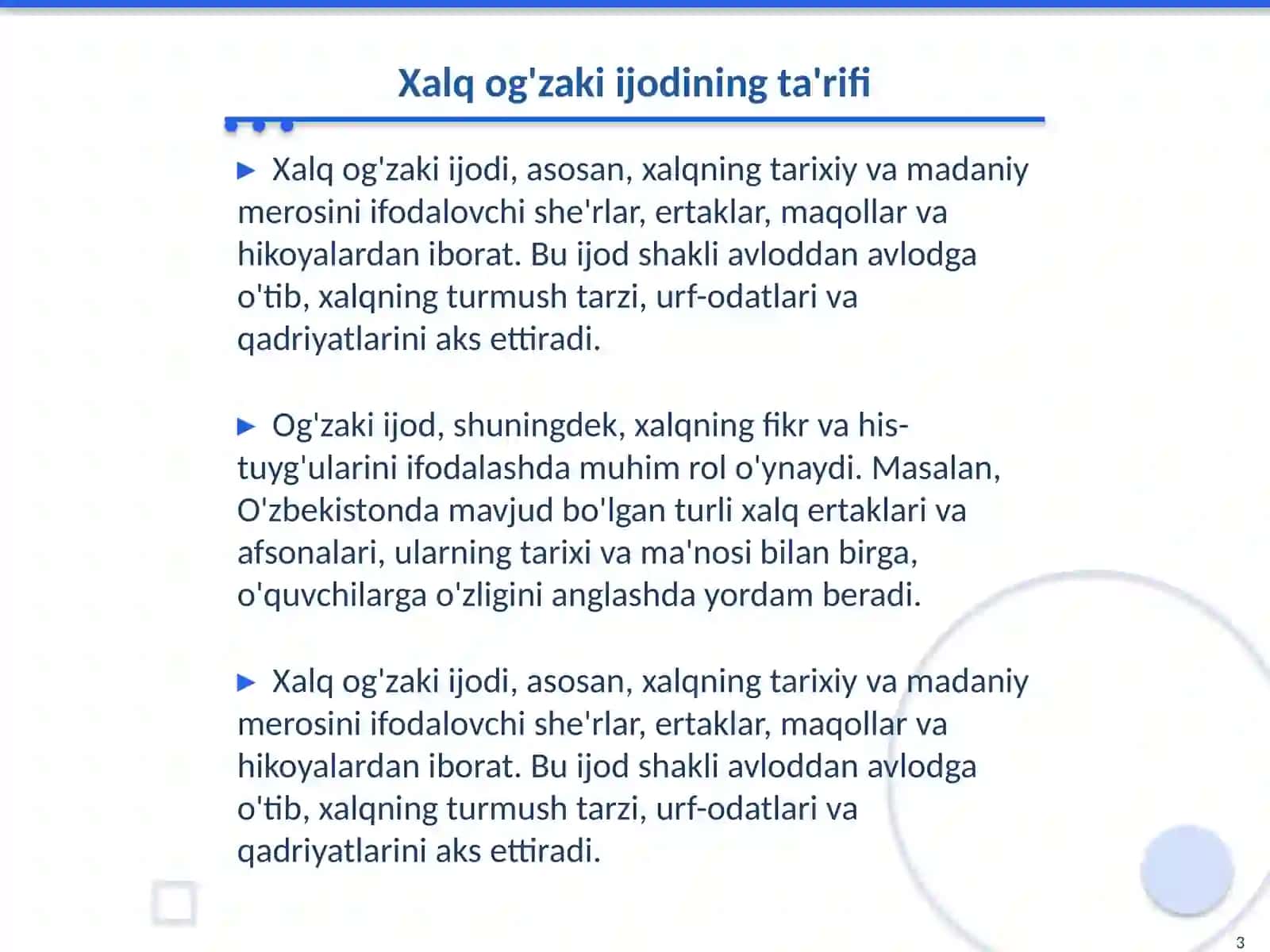 Ishlash usullari Boshlangʻich sinfda xalq ogʻzaki ijodi ustida metodik tavsiyalar 3
