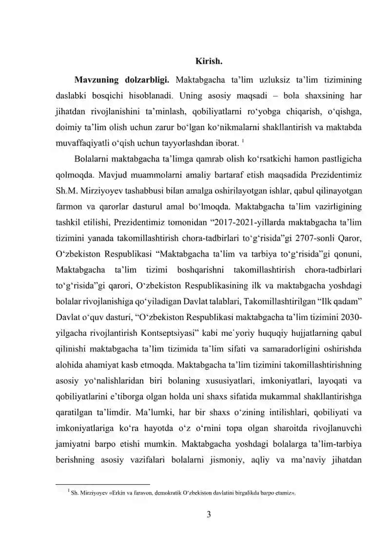 Maktabgacha ta’lim tarbiyani tashkil etish texnologiyasi 3
