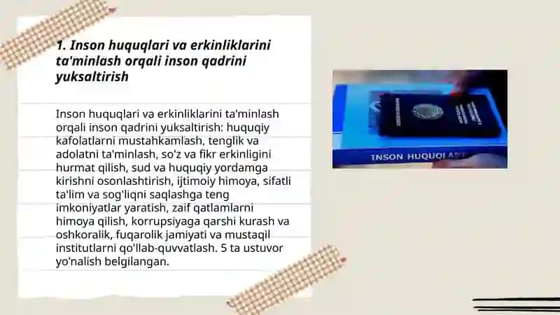 Inson qadrini yuksaltirish va erkin fuqarolik jamiyatini yanada rivojlantirish orqali xalqparvar davlat barpo etish 3