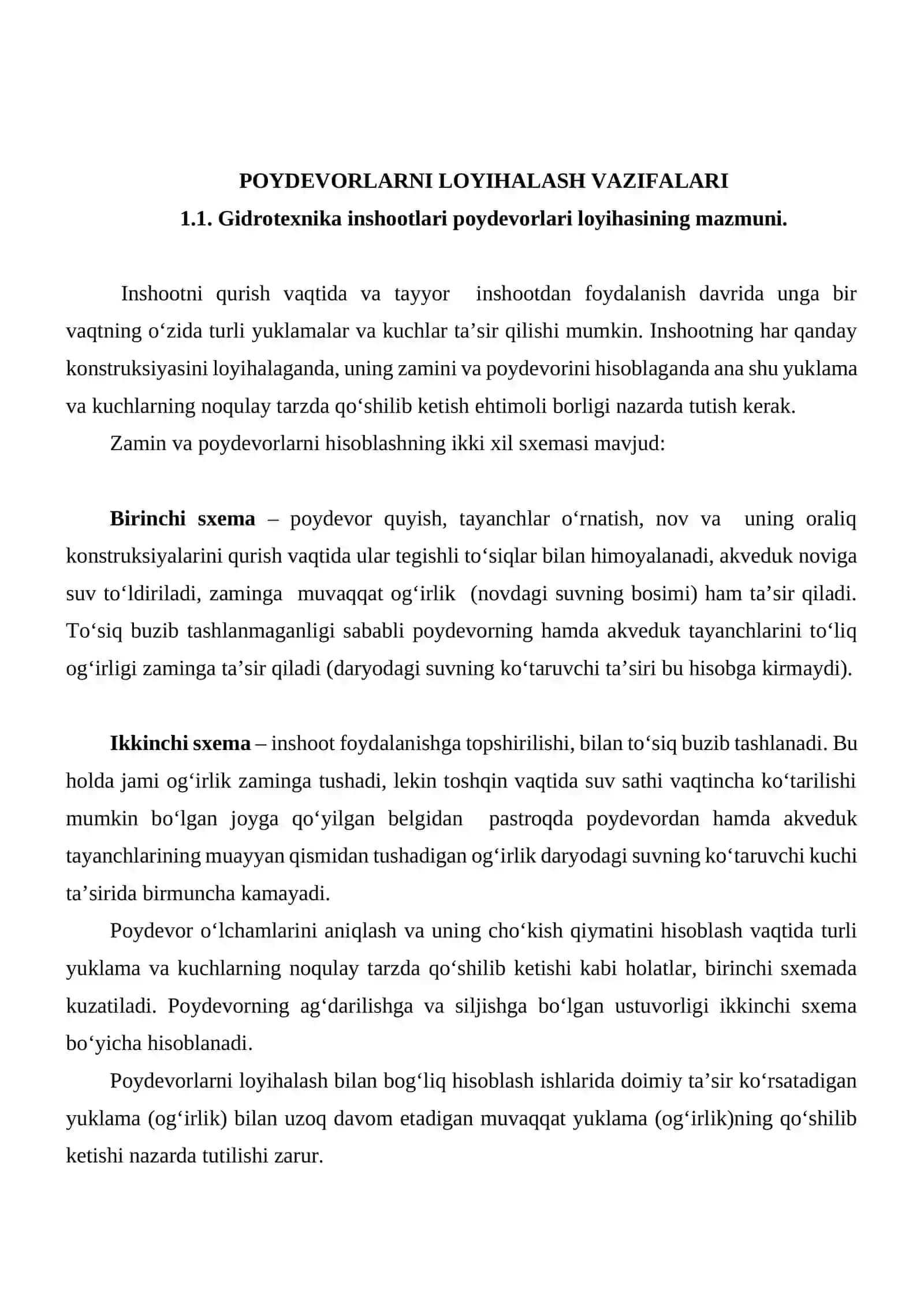 «GRUNTLAR MEXANIKASI, ZAMIN VA POYDEVORLAR» FANIDAN KURS ISHI 3