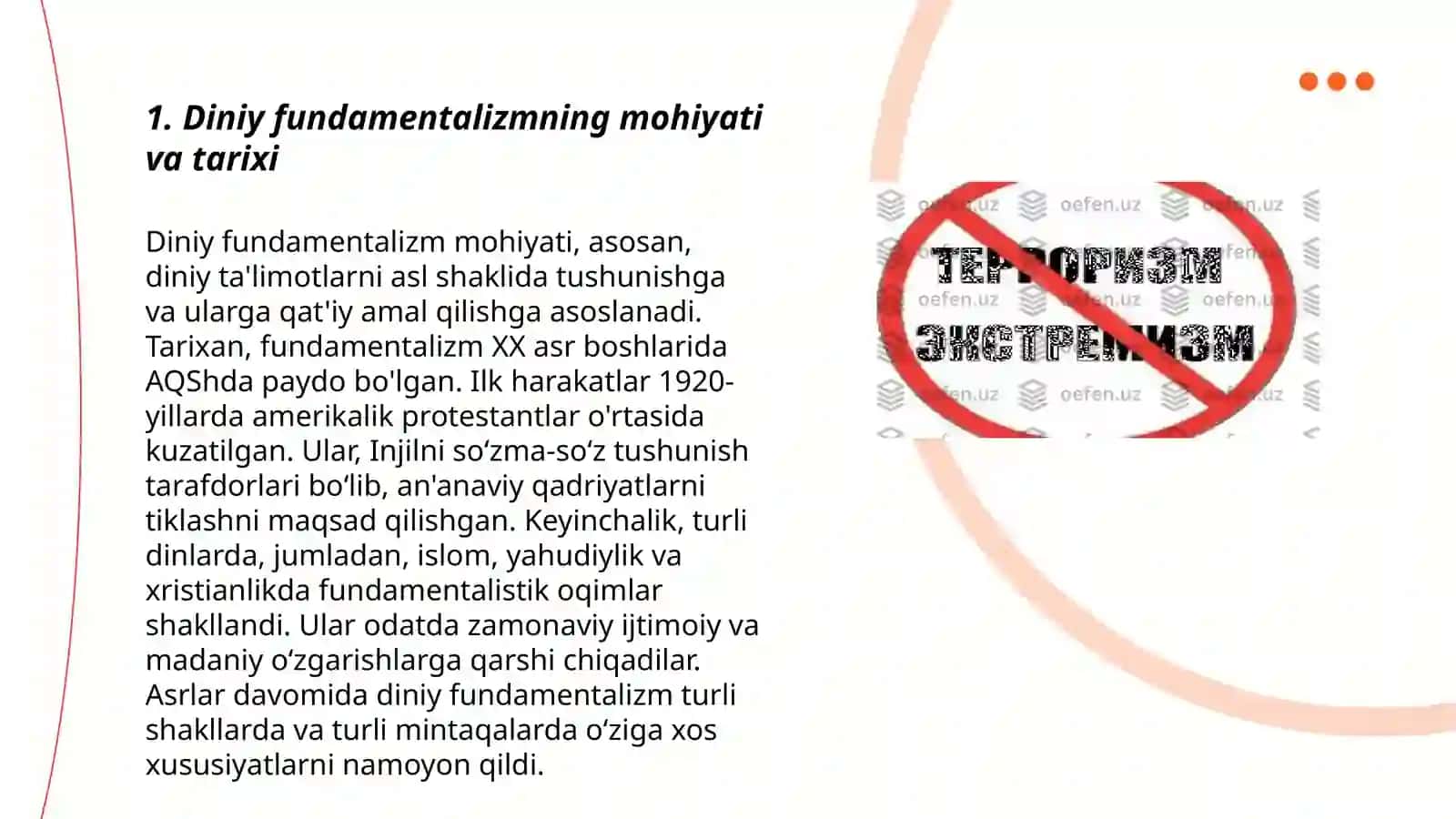 Diniy fundamentalizm, radikalizm va terrorizm xavfsizlikka tahdid 3