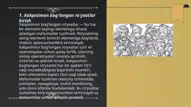 Xalqasimon bog'langan ro'yxatlar 3