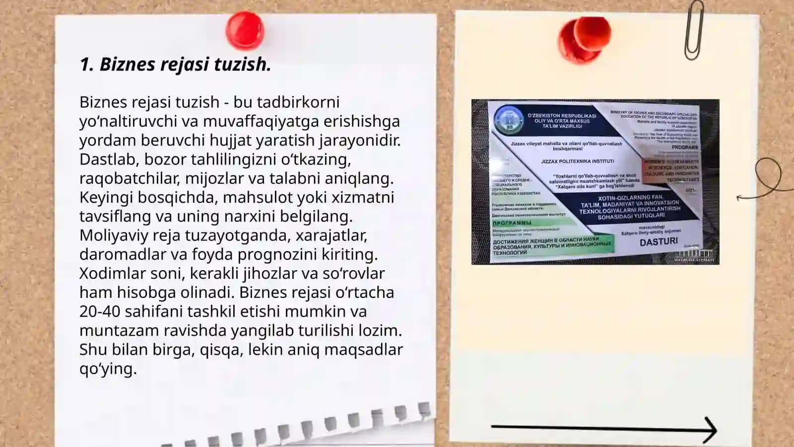 Biznesni boshqarish, rejalashtirish, moliyalashtirish 3