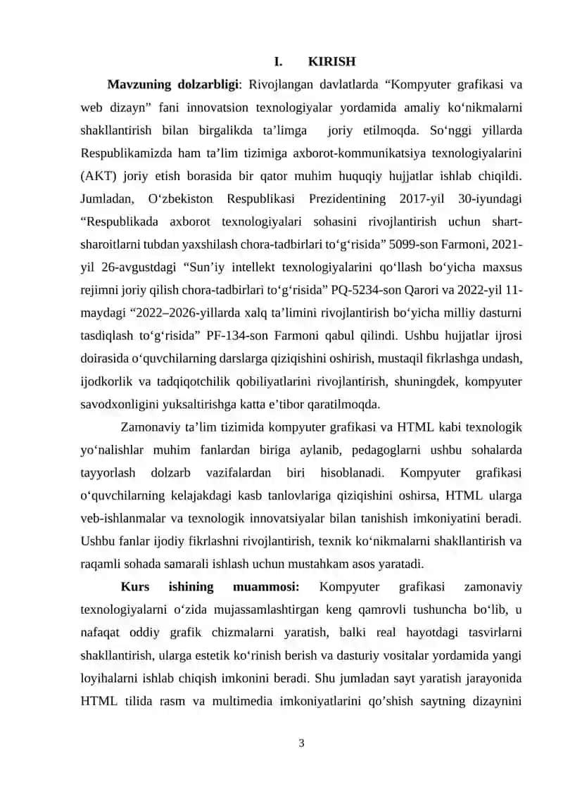 HTML da rasmlar va multimedia bilan ishlash texnologiyasi 3