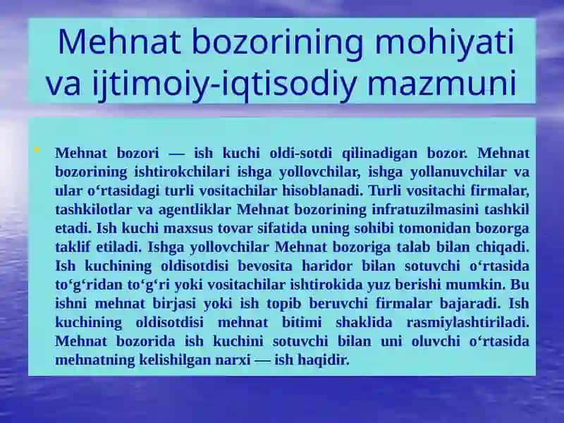 O'zbekiston Respublikasida mehnat bozorining shakllanishi va ishsizlikni o'ziga xos xususiyatlari 3