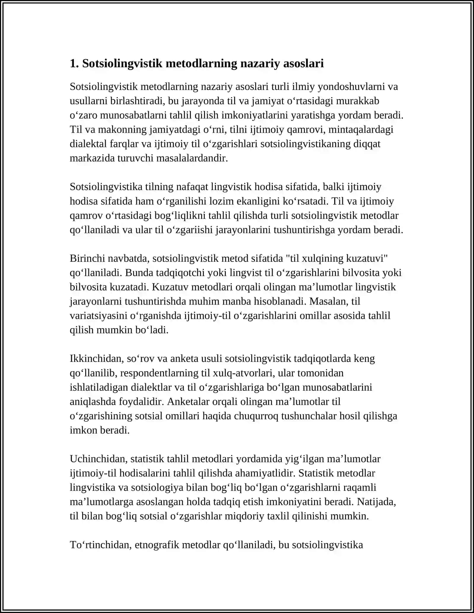 SPTSIOLINGVISTIK METODLARI JAMLANMASI 3