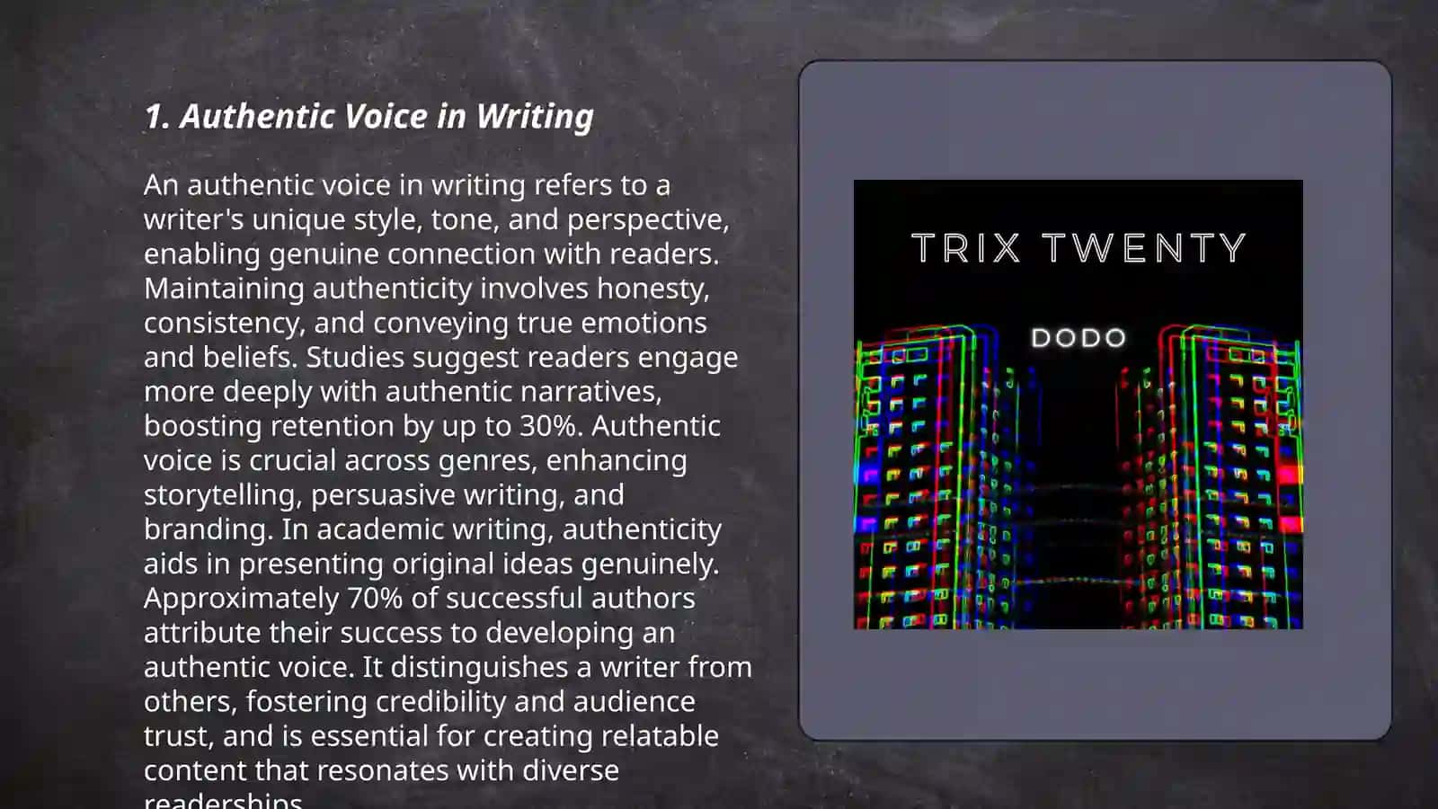 Role of authenticity; writing as an interactive process 3