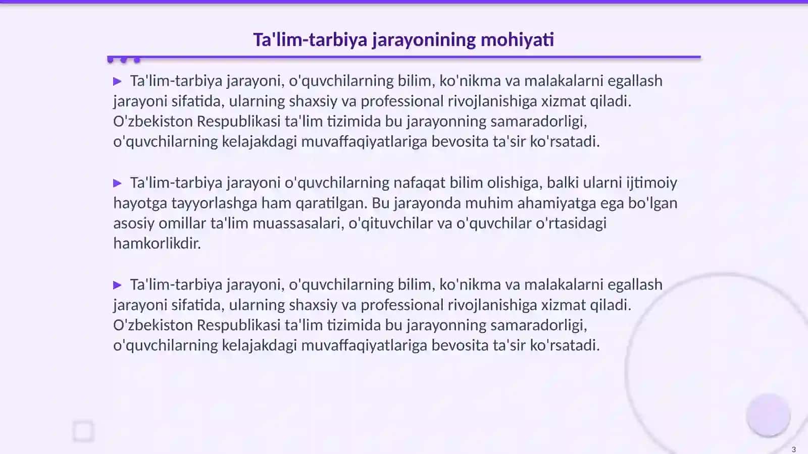 Professional ta'limda ta'lim-tarbiya jarayoni sifatini nazorat qilish va baholash 3