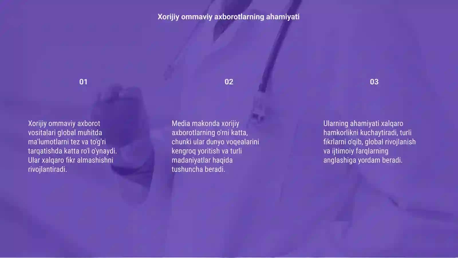 Xorijiy ommaviy axborotlarning media makondagi oʻrni 3