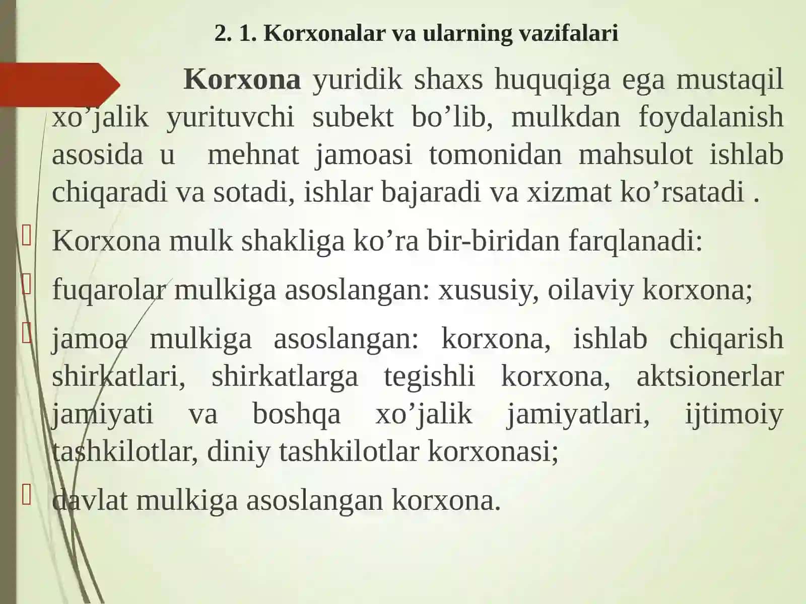 Korxonamustaqilfaoliyatyurituvchibozorsub’yekti 3