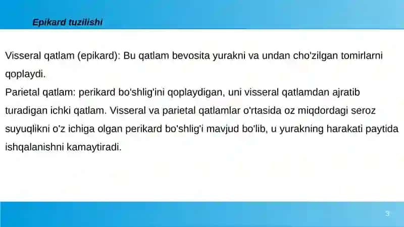 Perikardit kasalliklari. Yurak o'smalari.Yurak transplantatsiyasi 3