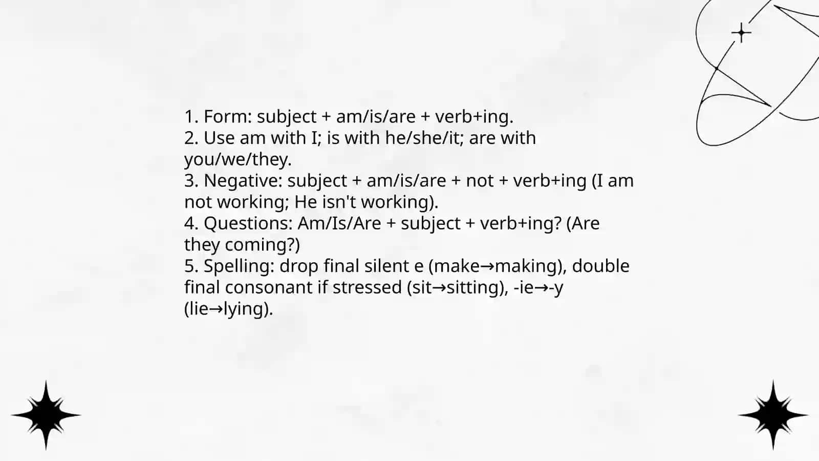 Present continuous 3