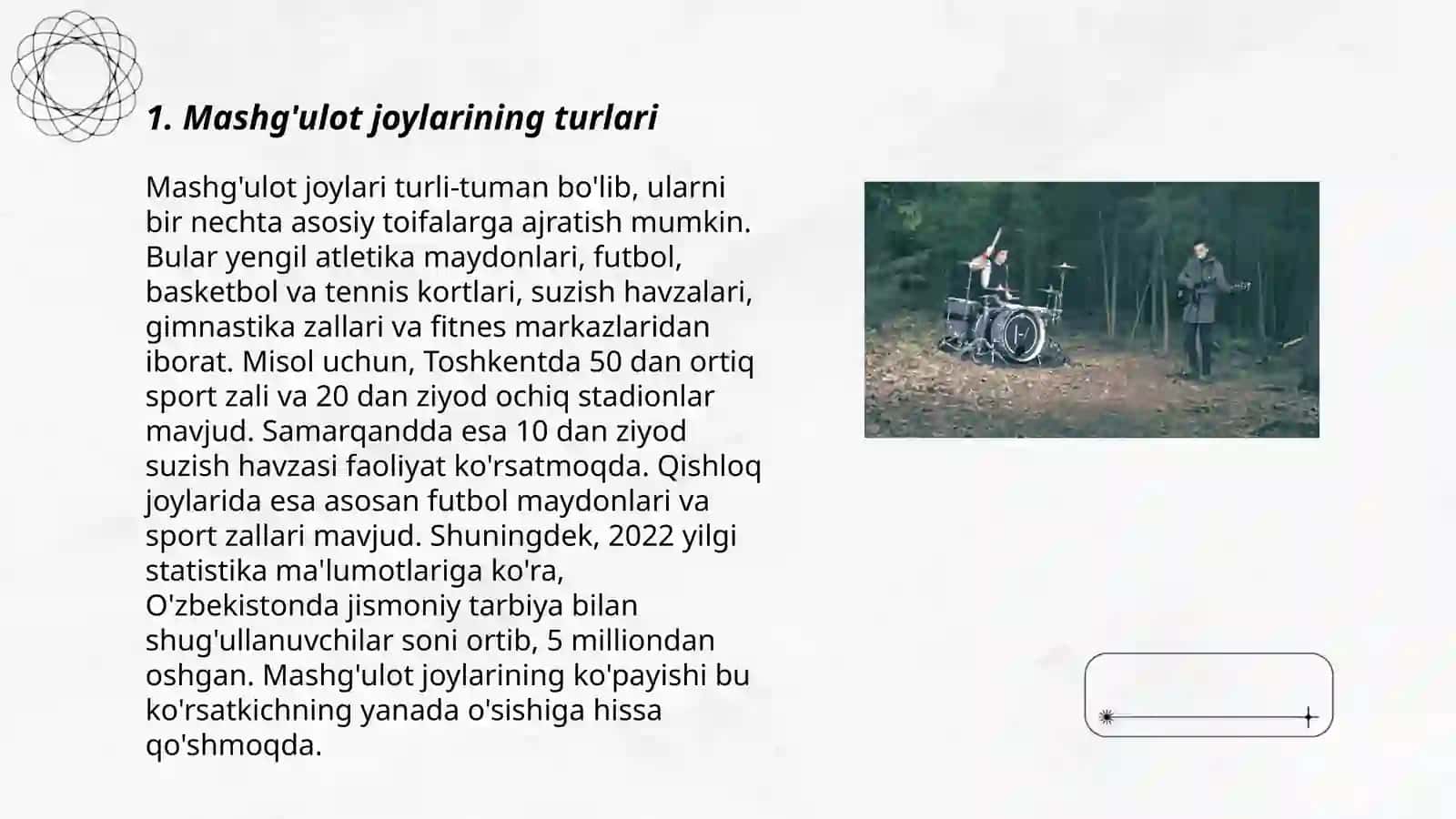 Mashg'ulot joylari va ularning jihozlanishi 3