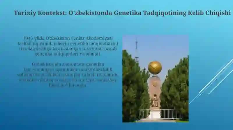 Tarixiy Kontekst: O'zbekistonda Genetika Tadqiqotining Kelib Chiqishi 3
