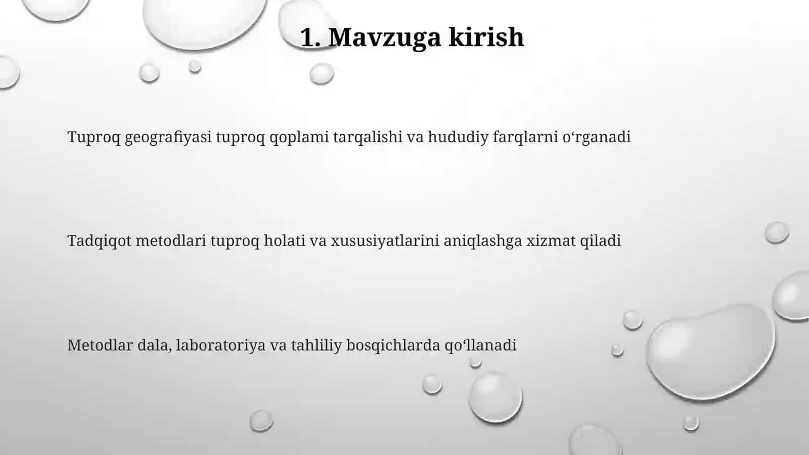 Tuproqlar geografiyasida tadqiqot metodlari 3