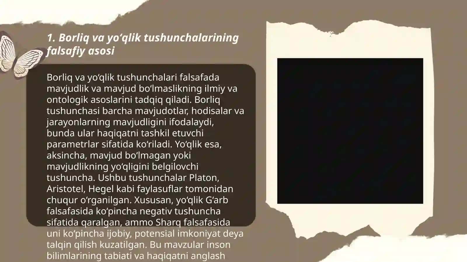 Borliq va yoʻqlik tushunchalarning umumiy va oʻziga xos xususiyatlarini oʻzaro aloqadorlik jihatlari 3